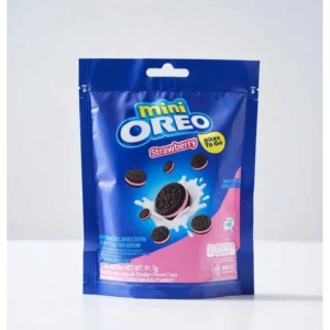 Mini Oreo Strawberry Biscuit 58g – Bite-Sized Chocolate Cookies with Strawberry Cream