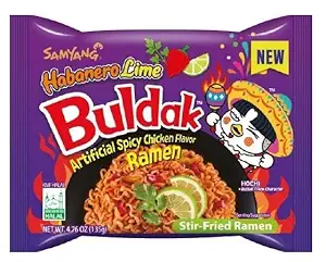 Samyang Buldak Habanero Lime Instant Noodles 135g | Korean Spicy Ramen