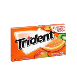 Trident Sugar Free Tropical Chewing Gum | Tropical Fruit Flavor