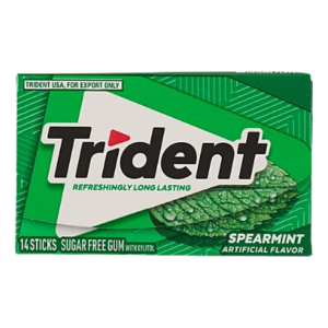 Trident Sugar Free Spearmint Chewing Gum | Long Lasting Freshness