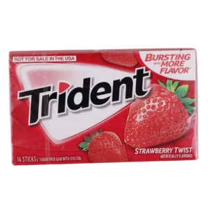Trident Sugar Free Ice Strawberry Chewing Gum | Fresh Strawberry Flavor